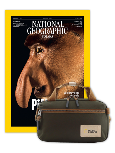 Roczna prenumerata National Geographic z torbą Crossbody z rączką NG LEGEND N19184 Khaki