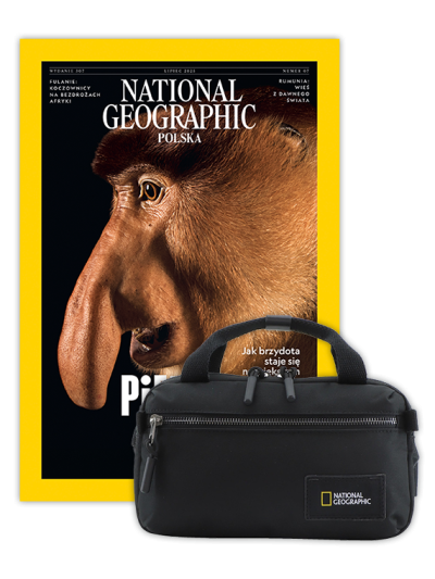 Roczna prenumerata National Geographic z torbą Crossbody z rączką NG LEGEND N19184 Czarna