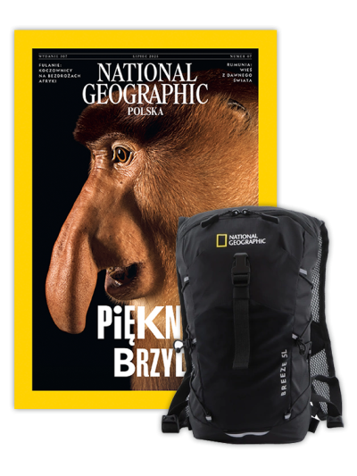 Roczna prenumerata National Geographic z plecakiem miejskim NG BREEZE Czarny