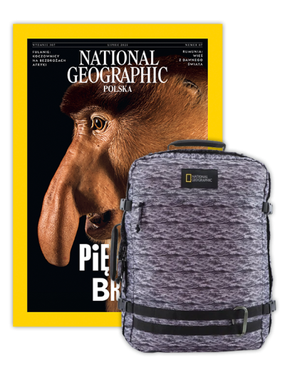 Roczna prenumerata National Geographic z plecakiem/torbą podręczną NG HYBRID 11801 FALE MORSKIE