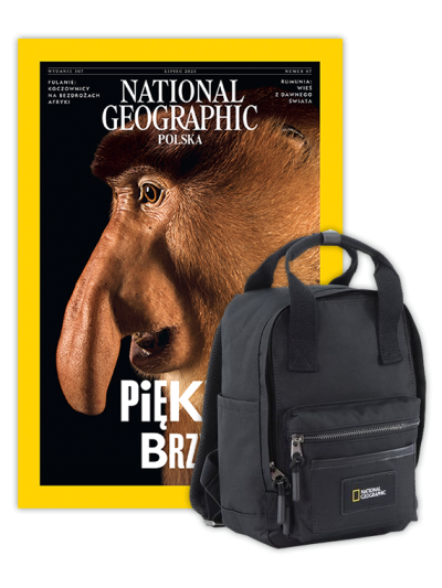Roczna prenumerata National Geographic z czarnym plecakiem NG LEGEND LARGE