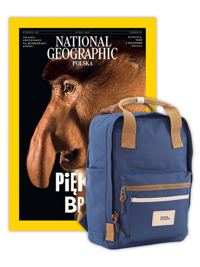 Roczna prenumerata National Geographic z plecakiem NG LEGEND LARGE NAVY