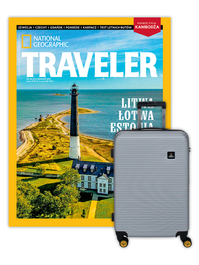 Roczna prenumerata Travelera z Walizką National Geographic Abroad - Średnia/Srebrna