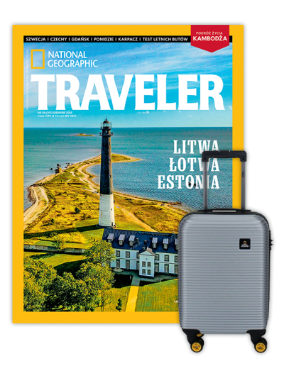 Roczna prenumerata Travelera z Walizką kabinową National Geographic Abroad Srebrna