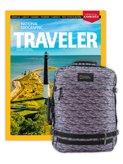Roczna prenumerata Travelera z plecakiem/torbą podręczną NG HYBRID 11801 FALE MORSKIE