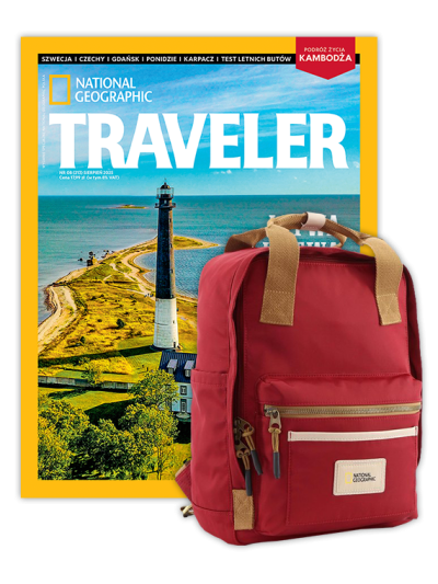 Roczna prenumerata Travelera z plecakiem National Geographic Legend