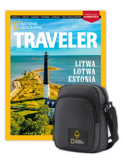Roczna prenumerata Travelera z torbą na ramię NG OCEAN CZARNA
